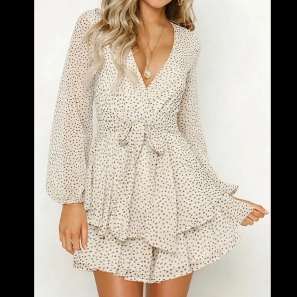 Nude Print Mini Dress